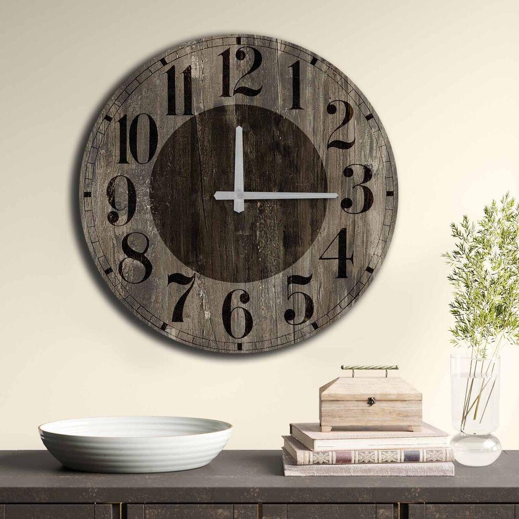 Wallity MDF dzиден часовник 50 см во боја