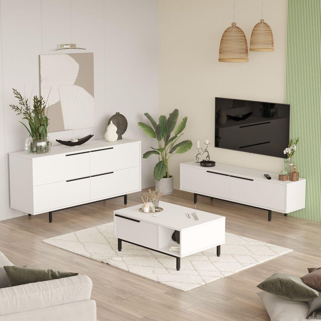 Комплет мебел за дневна соба Hanah Home ON20-W, бел