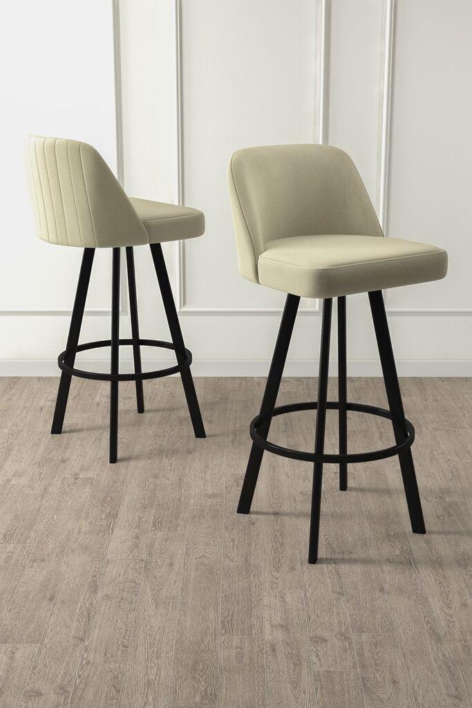 Hanah Home Комплет барски столчиња Atex, 44x105x42 см, 4 парчиња, крем боја