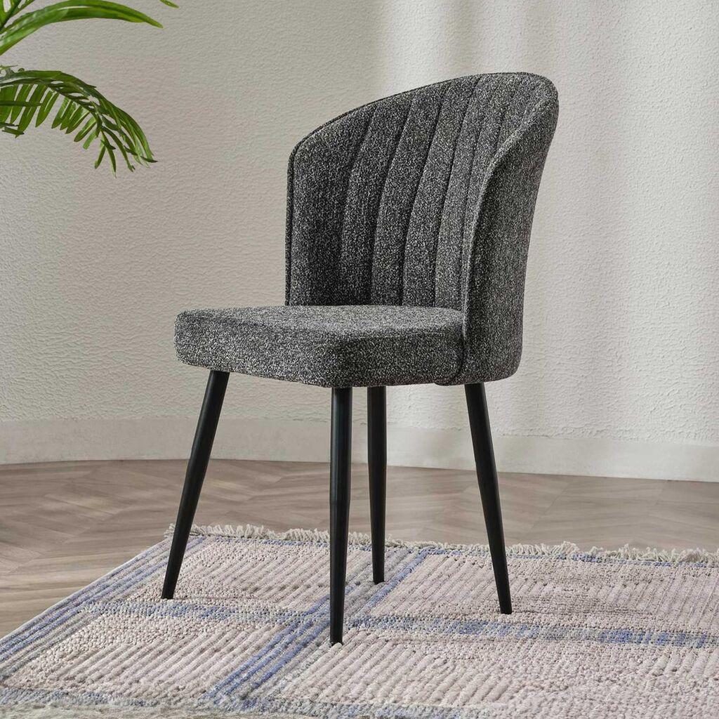 Комплет столчиња Hanah Home Rubi, 52x85x42 см, 2 парчиња, антрацит