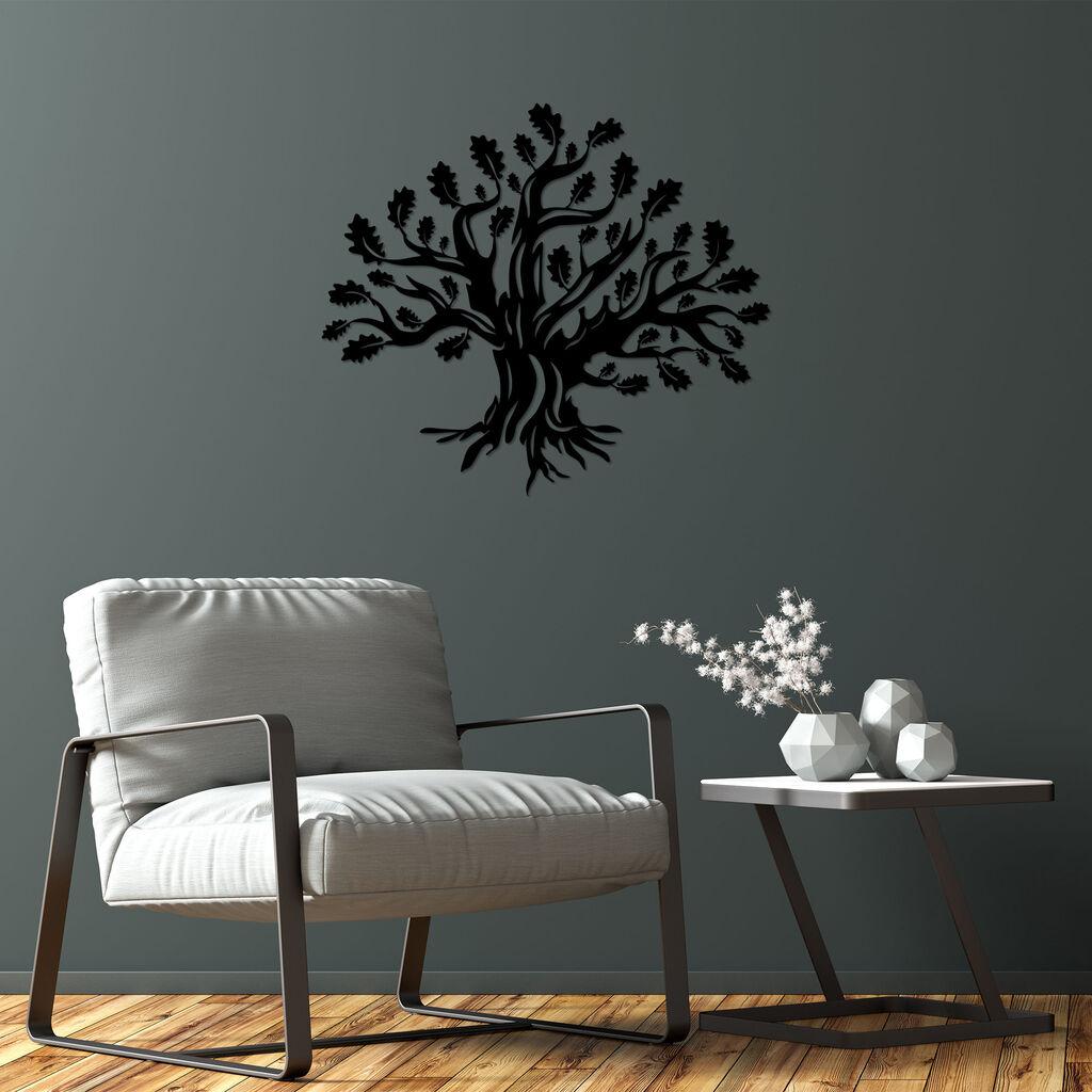 Wallity dzидна декорација Монументално дрво 8, 70 x 61 см, црна
