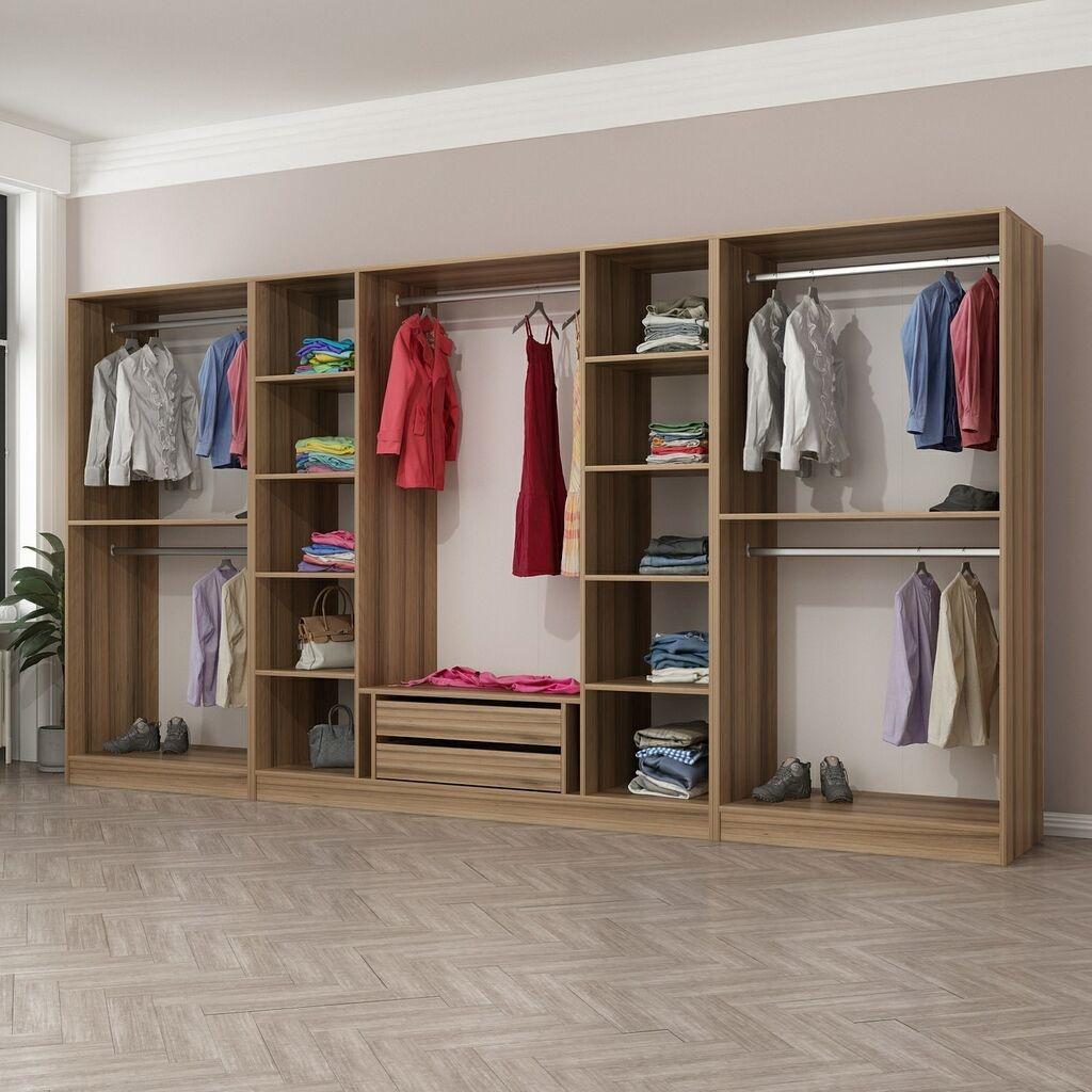 Гардеробер Hanah Home Kale-7674, 360x210x52 см, кафеава