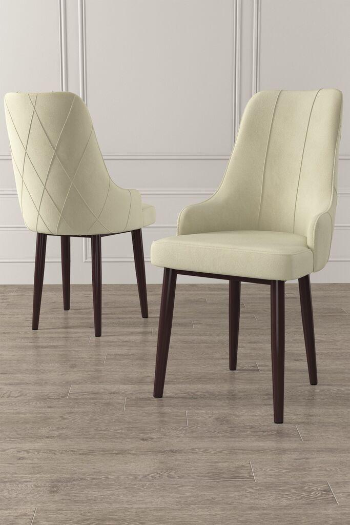 Комплет столчиња Hanah Home Trex, 46x95x42 см, 6 парчиња, кремасто-кафеава