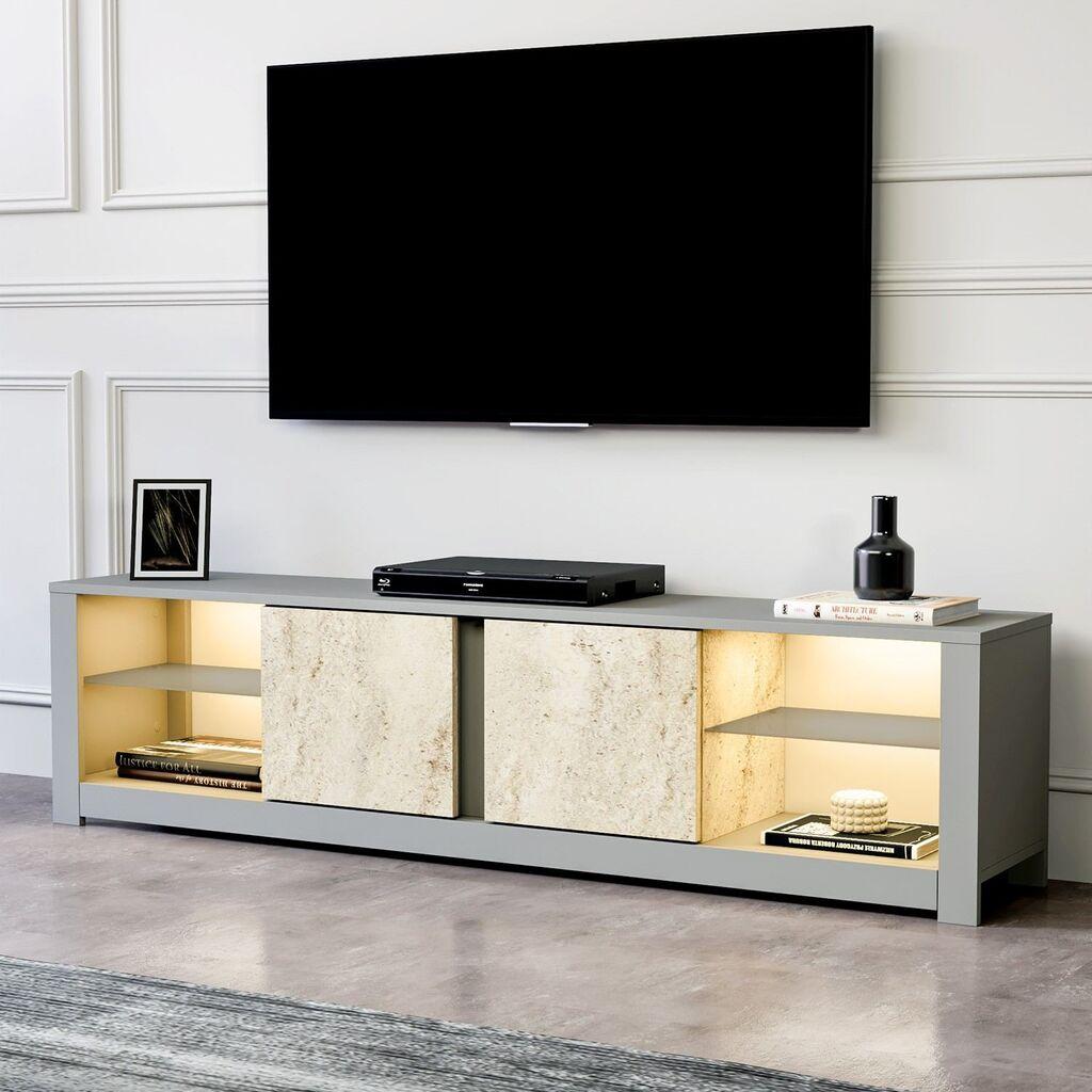 Комода за ТВ Hanah Home Aydos, 180x45x35 см, сива