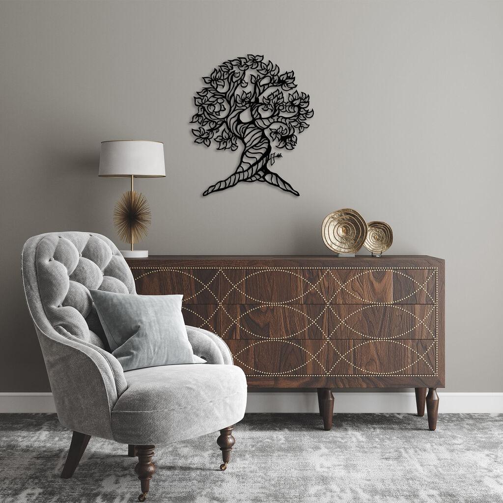 Wallity dzидна декорација Монументално дрво - 275, 62 x 70 см, црна