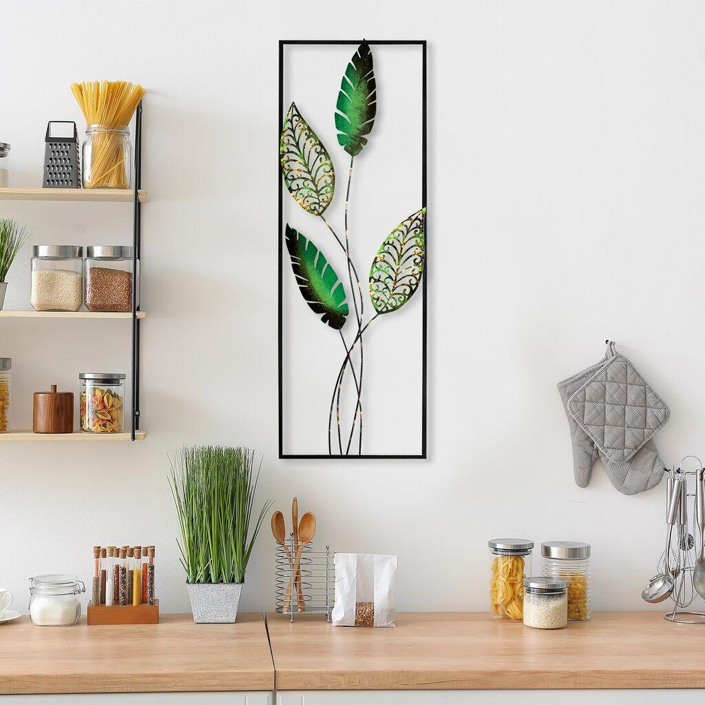 Wallity Метална ѕидна декорација Timeyi 3, 32x90 cm, шарена