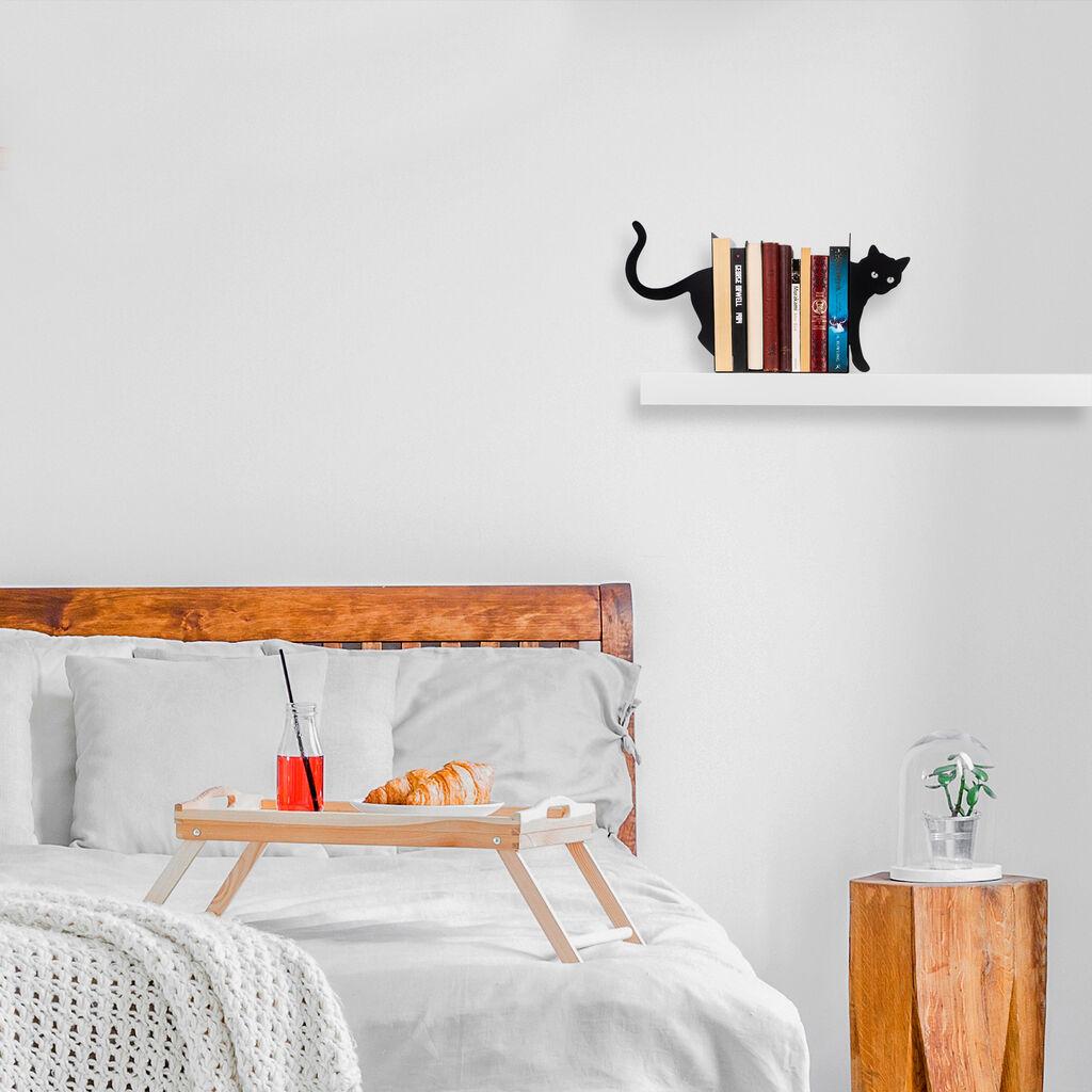 Држач за книги Wallxpert 5, преграда за книги, црна