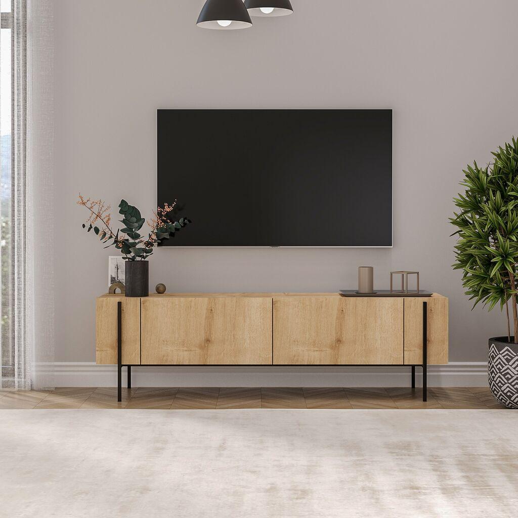 Комода за ТВ Hanah Home Herman, 160x45.6x31.4 см, даб
