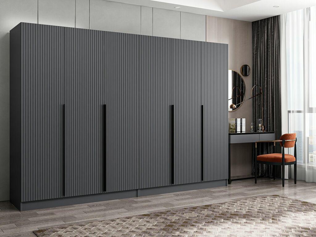 Гардеробер Hanah Home Kale Plus-7777, 270x210x52 см, Антрацит