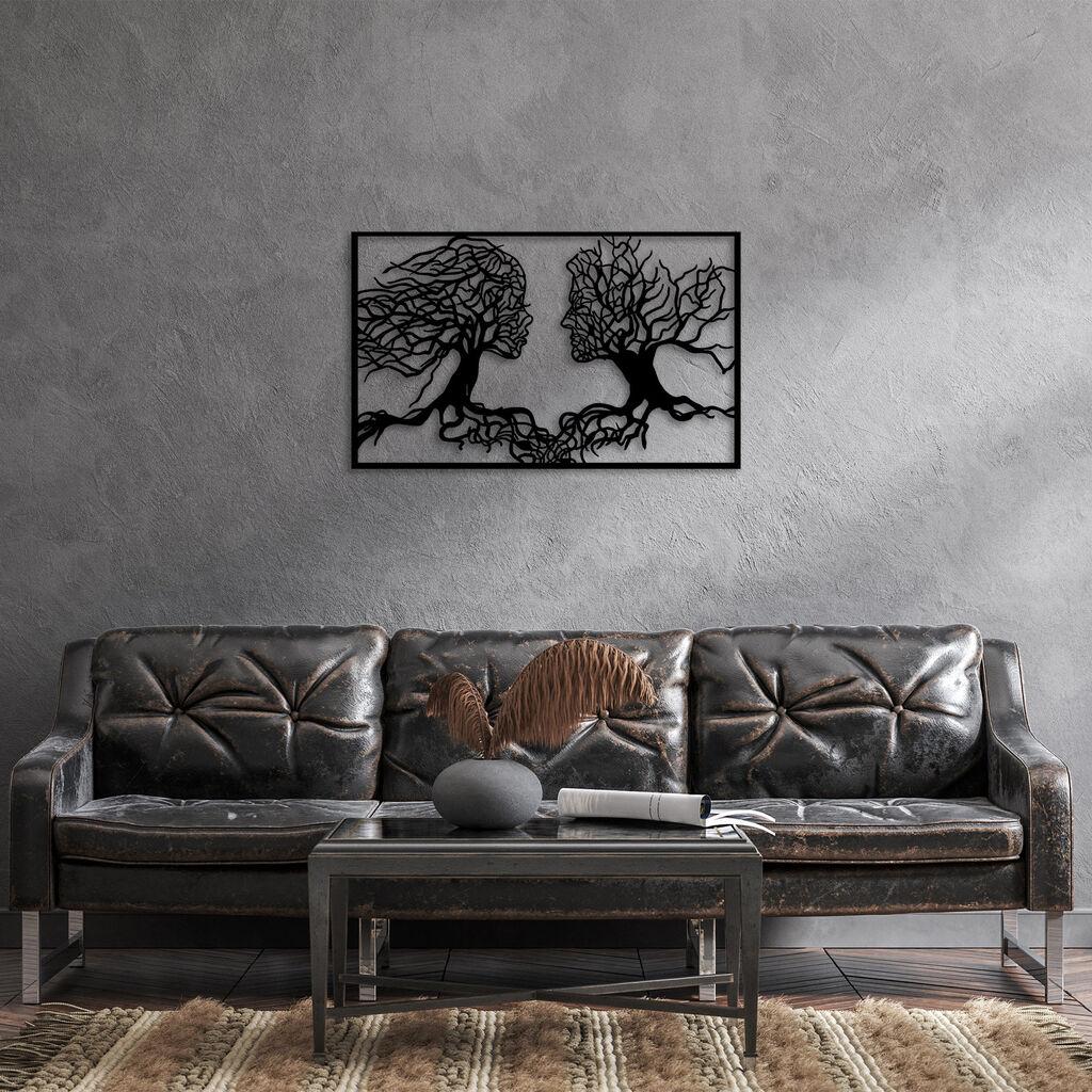 Wallity декорација за dzид Love - 260, 58 x 95 см, црна