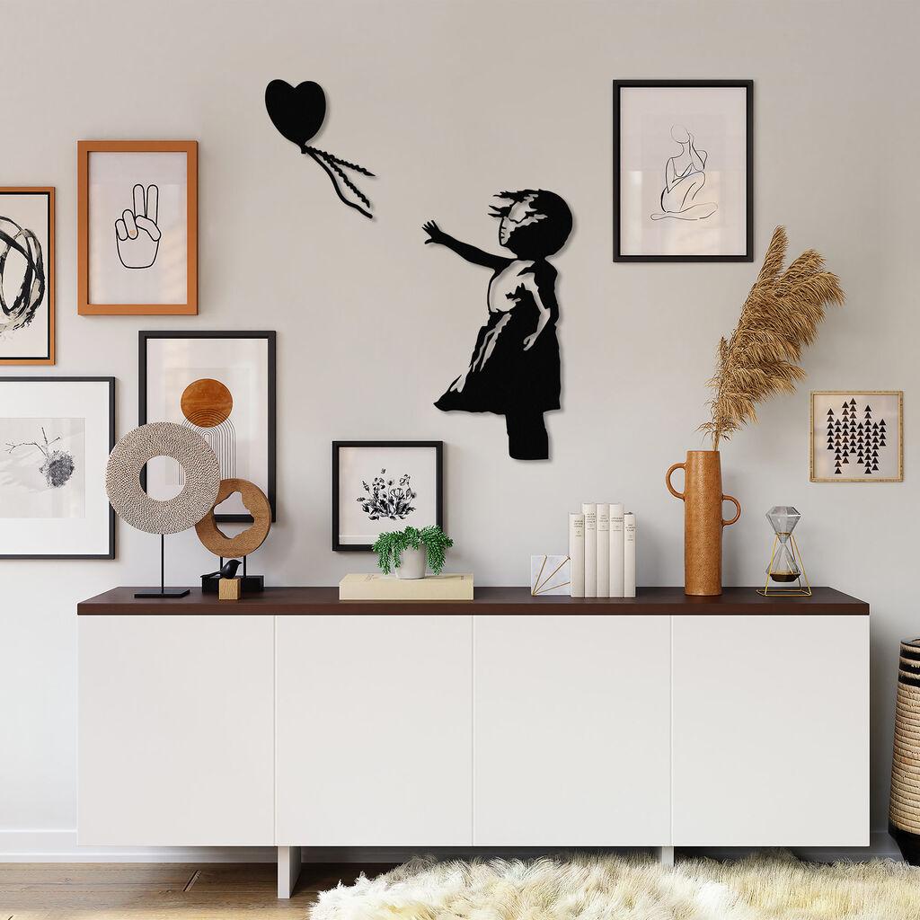 Wallity dzидна декорација Banksy 14, 105x85cm, црна