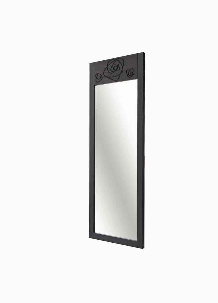 Самостојно огледало Hanah Home Roses, 55x155x2 см, црно