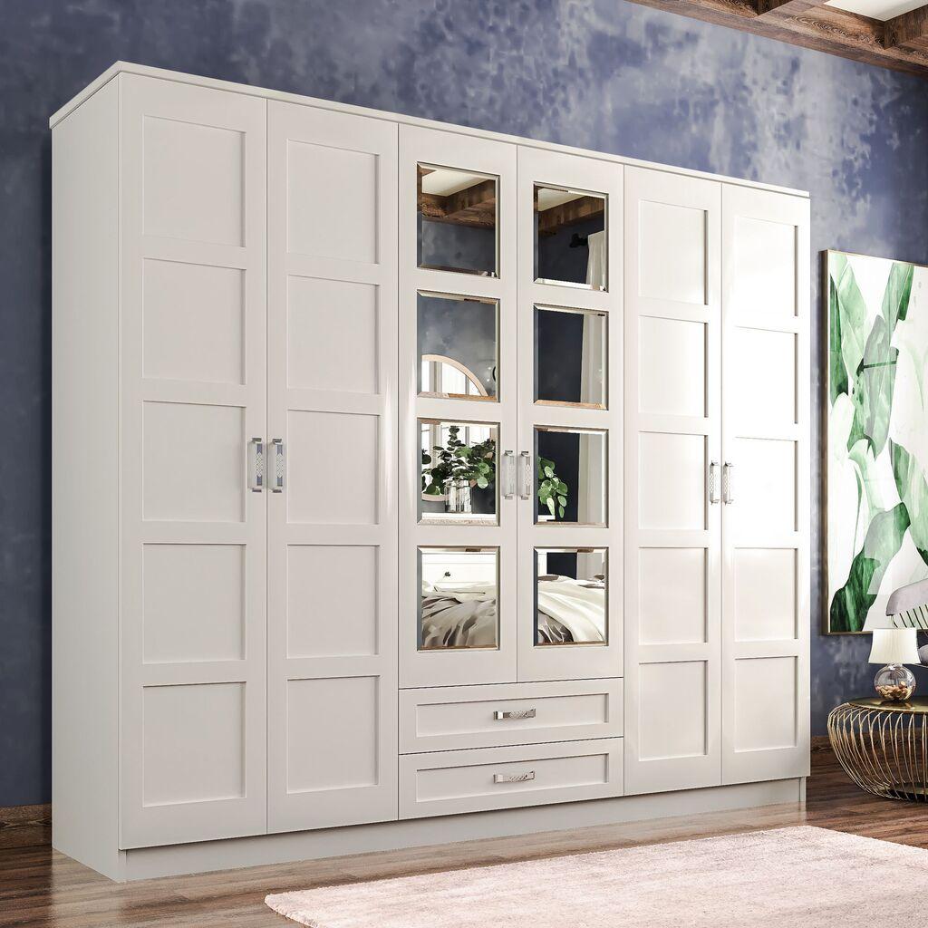Гардеробер Hanah Home Rb-053, 210x210x52 см, бел