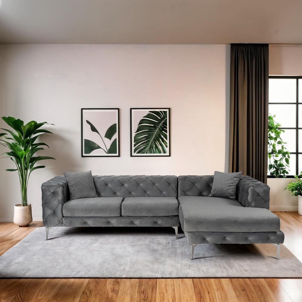 Аголна гарнитура Atelier del Sofa Como Eco, 270x180x72 см, Антрацит