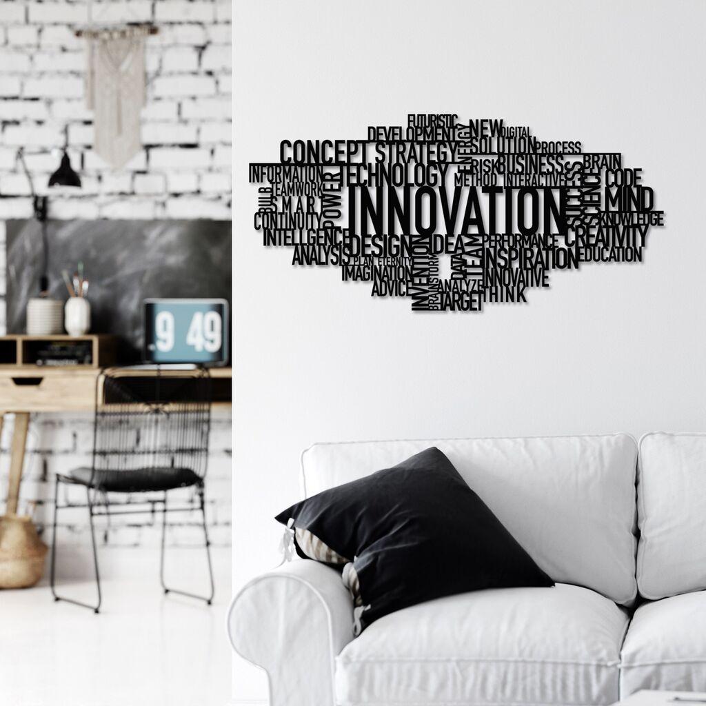 Wallity dzидна декорација Innovation, 86x41 см, црна