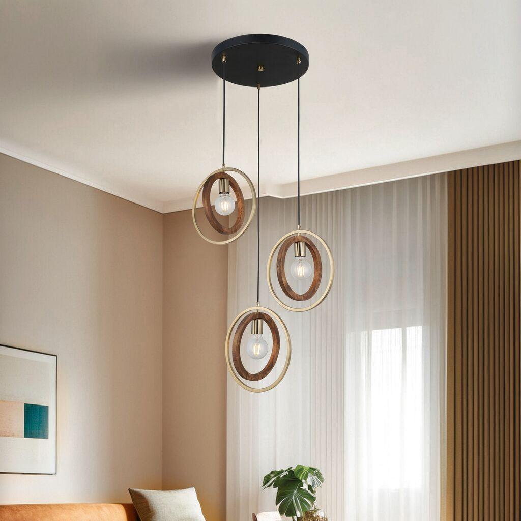 Opviq Luster Feno-52-03, 35x35x3 см, 45-180 см, IP20 Кафеаво-златна боја