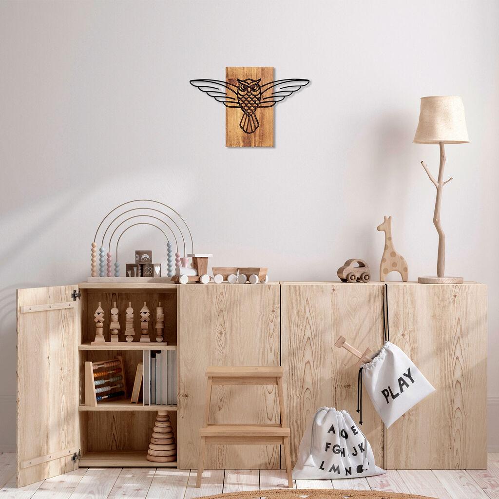 Wallity декорација за dzид Був - 337, 38 x 3 x 25 см, црна