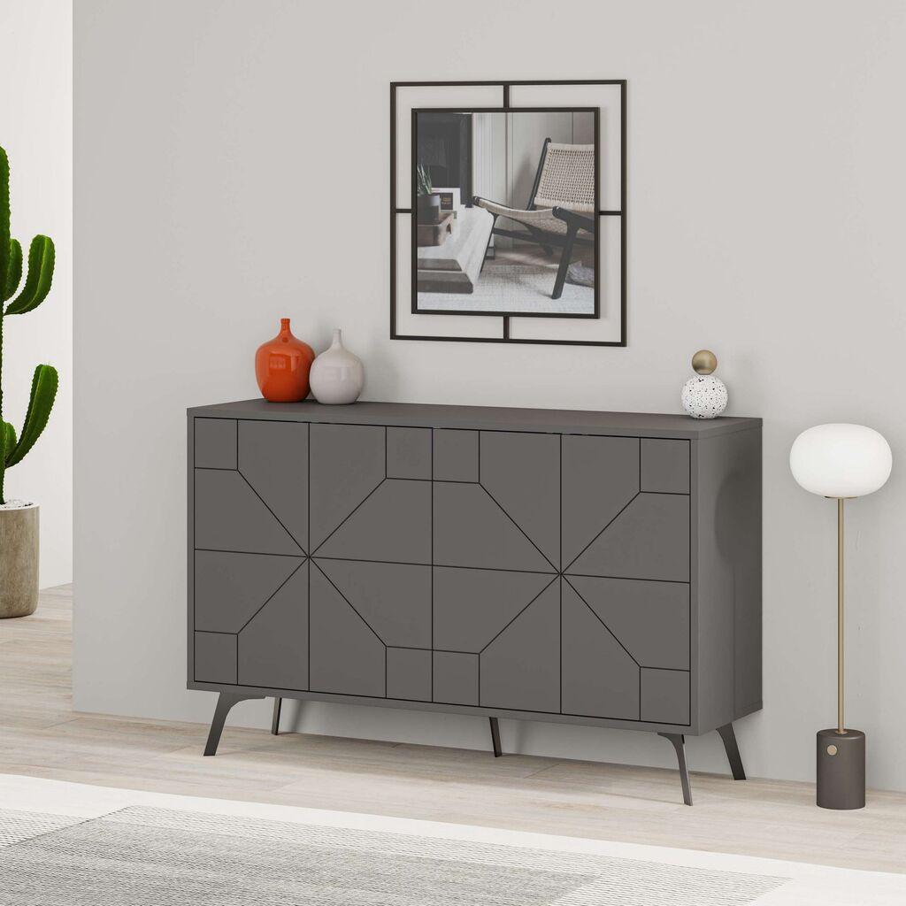 Конзолна маса Hanah Home Dune, 123 x 62,4 x 35 см, антрацит