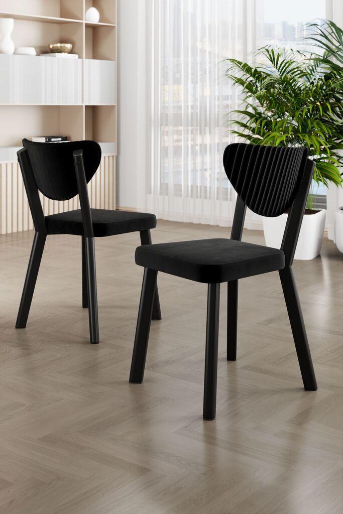Hanah Home Комплет столчиња Arfa, 101x76x26 см, 4 парчиња, црна