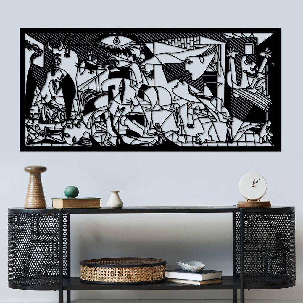 Wallity декорација за ѕид Пикасо, 85x40 см, 1,5 мм, црна