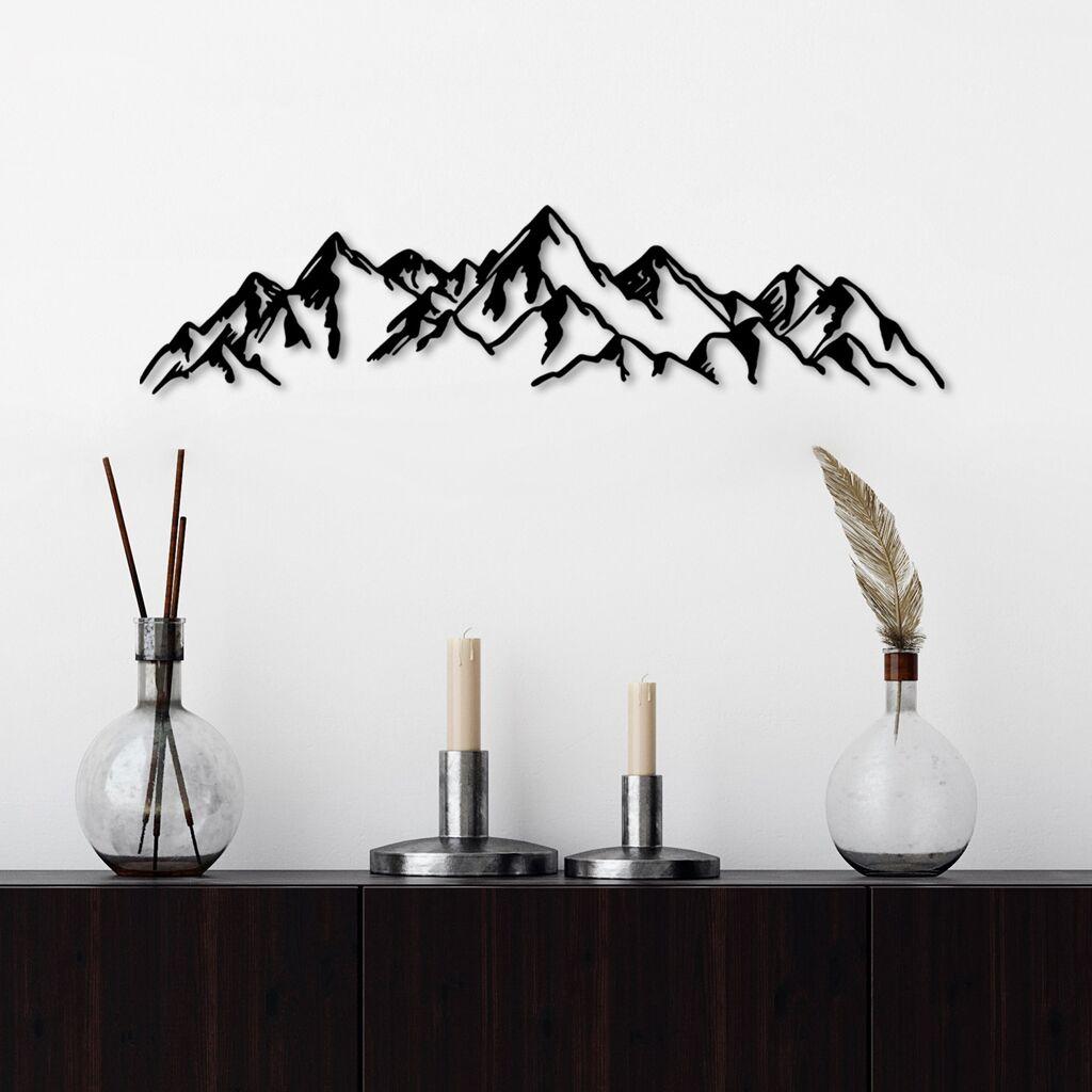Wallity декорација за dzид Mountain View-1, 62x14 см, црна