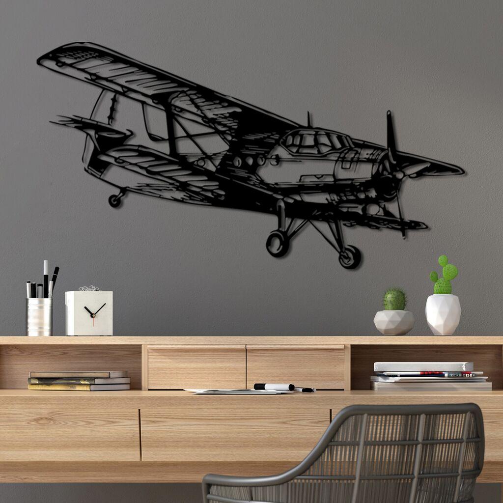 Wallity декорација за ѕид Aereo-1, 74x39 см, црна