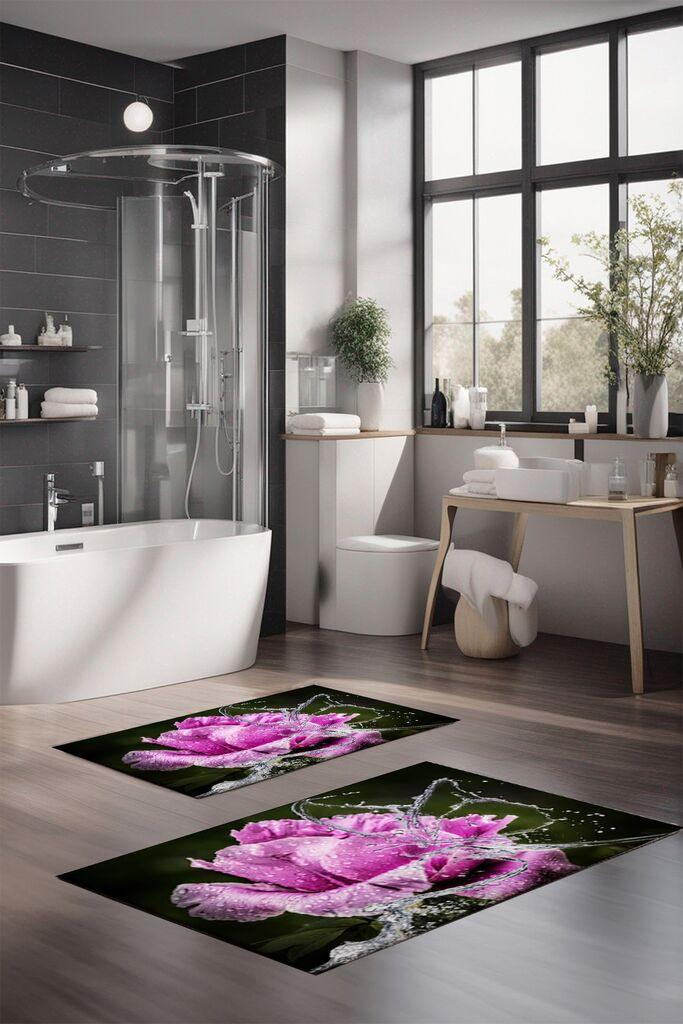 Комплет подлоги за бања L'essentiel Maison CT-5149, 2 парчиња, шарени
