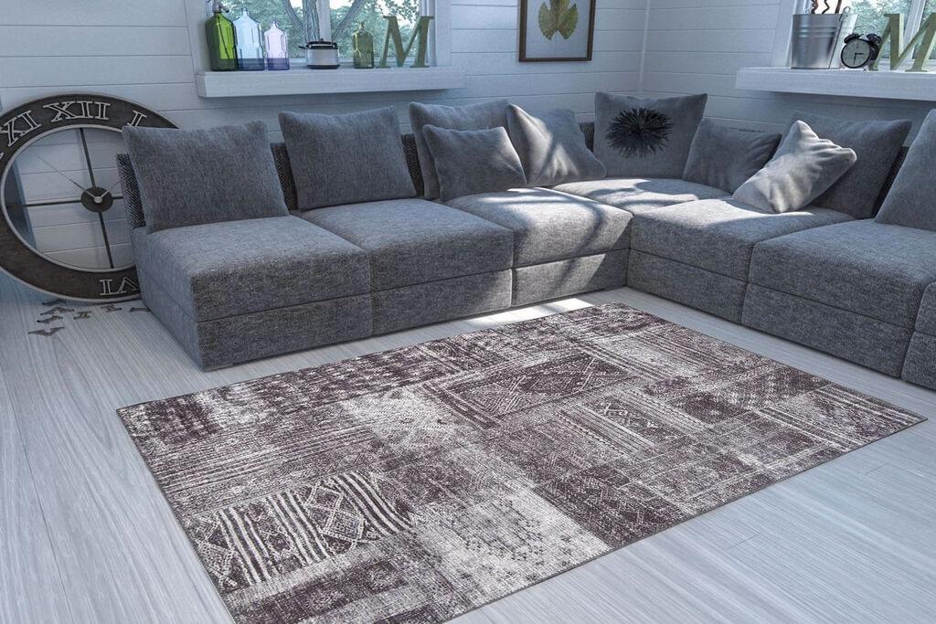 Тепих Soul Conceptum Hypnose - AL 211, 75x230 см, антрацит-бел