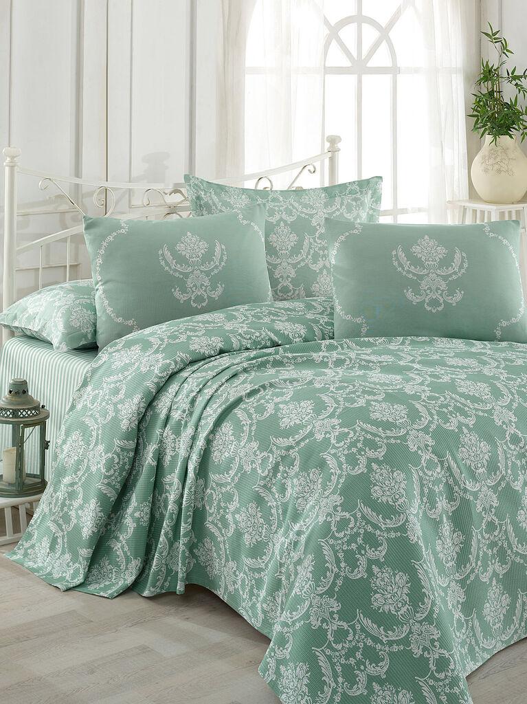 Комплет двојна прекривка L'essentiel Maison Pure, 200x235 см, светло зелена