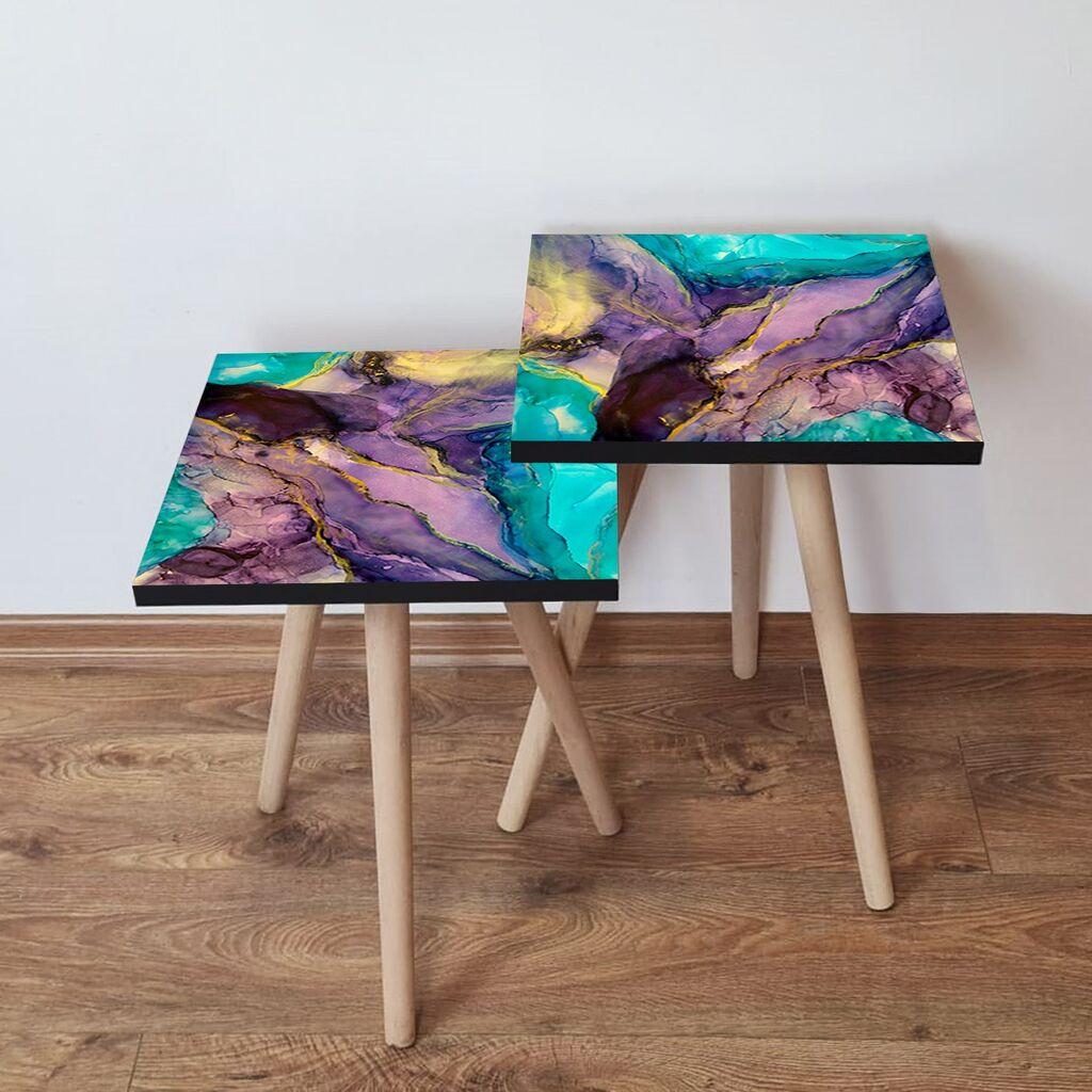 Комплет масички за кафе Hanah Home 2Shp48, 2 парчиња, шарени