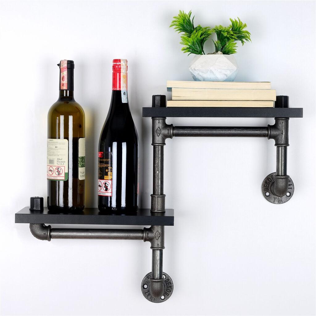 Полица Wallity Tube BORURAF242, 56x13x42 см, црна