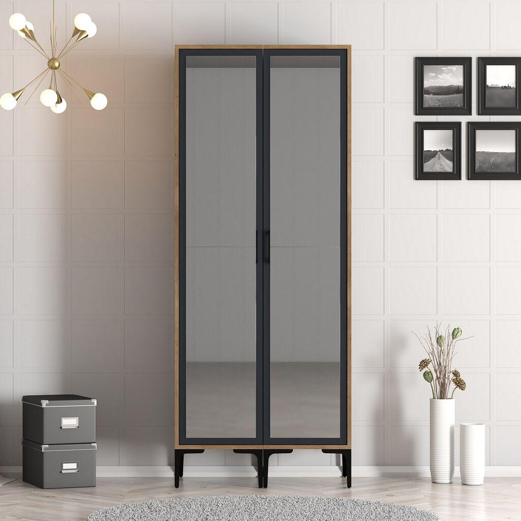 Гардеробер Hanah Home Kumsal RR, 80x201.4x47.5 см, Антрацит