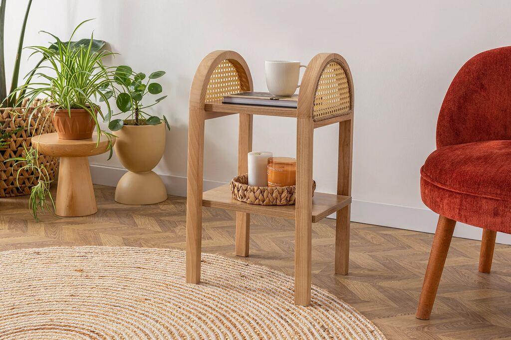 Маса Hanah Home Club Nala 62, 30x62x30 см, кафеава
