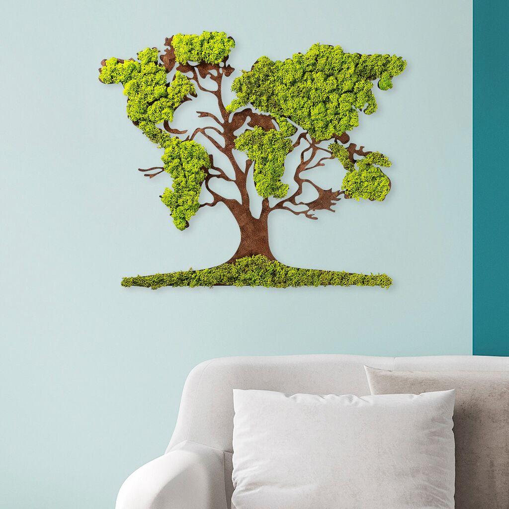 Wallity декорација за dzид елка 2, 71x1x59 см, зелена