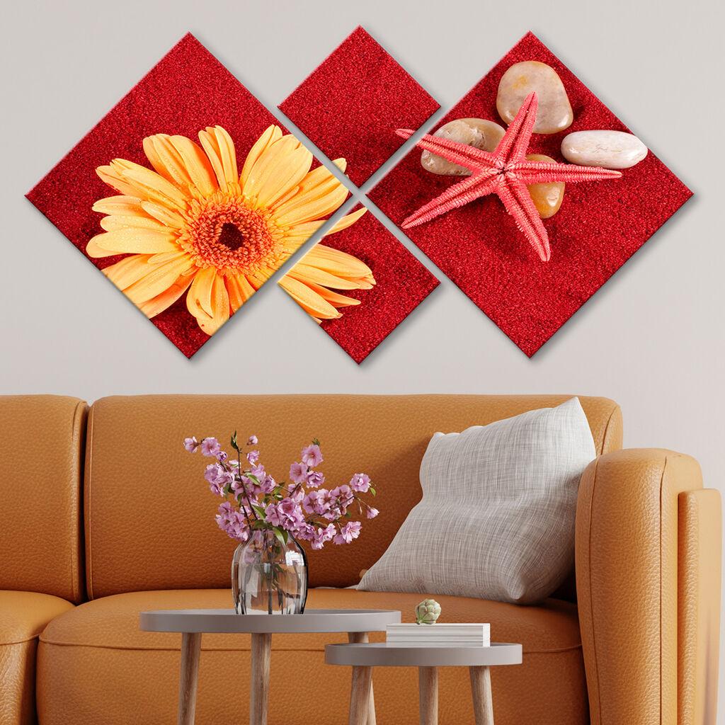 Слика Wallity 4MDF6347684, 60x115 см, 4 дела