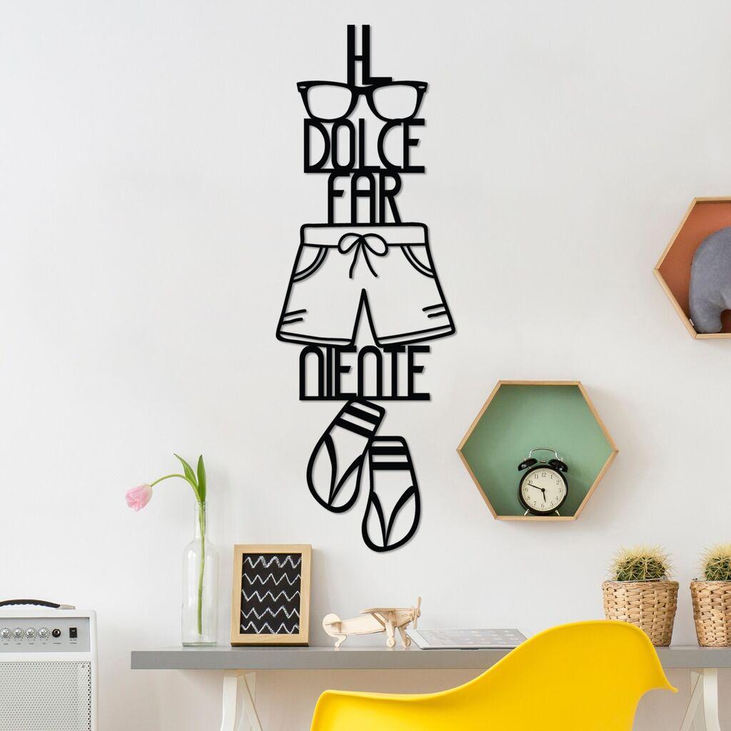 Wallity декорација за ѕид Dolce Far Niente 3, 30 x 85 см, црна