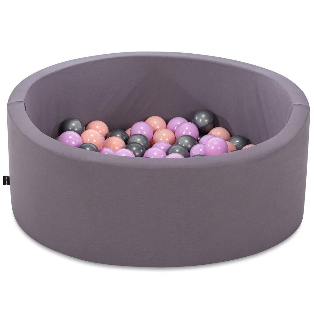 Базен Aberto Design со топчиња, Bubble Pops v9, 85x85x30 см, сив