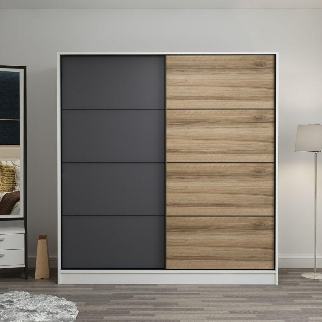 Гардеробер Hanah Home Kale-7152, 220x210x52 см, антрацит-даб
