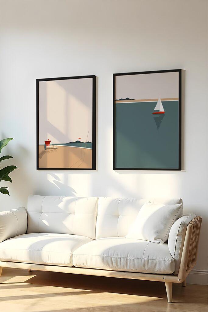 Декоративна слика Wallity Huhu486S, 35x50 см, 2 дела