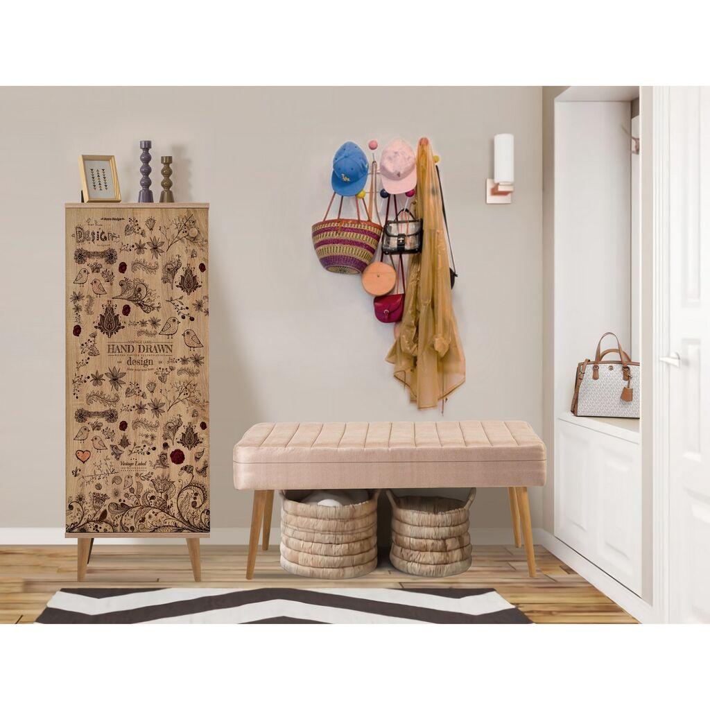 Hanah Home Set мебел за ходник Filinta 731 0900, валкано розова