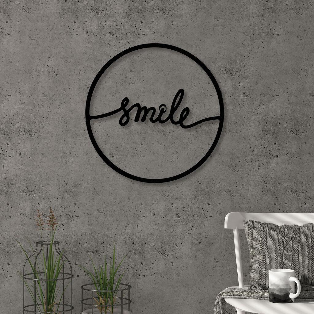 Wallity декорација за dzид Smile, 40x40 см 3 мм, црна