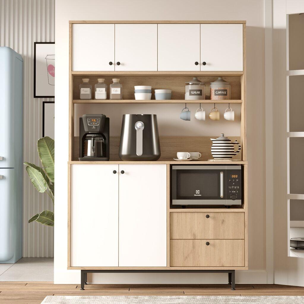 Комода Hanah Home RE5-SW, 120x180x35,5 см, бела