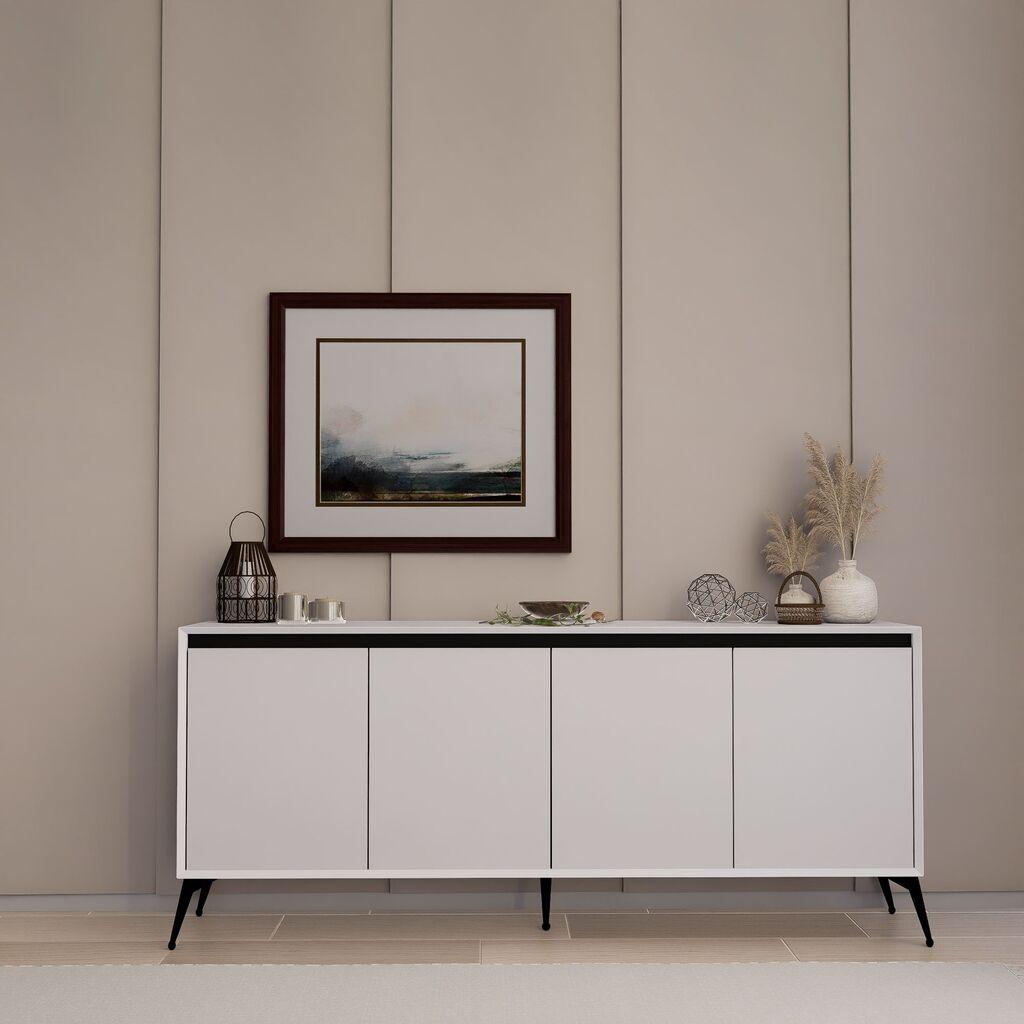 Конзолна маса Hanah Home Helen 1600-60, 180x80x37,3 см, бела