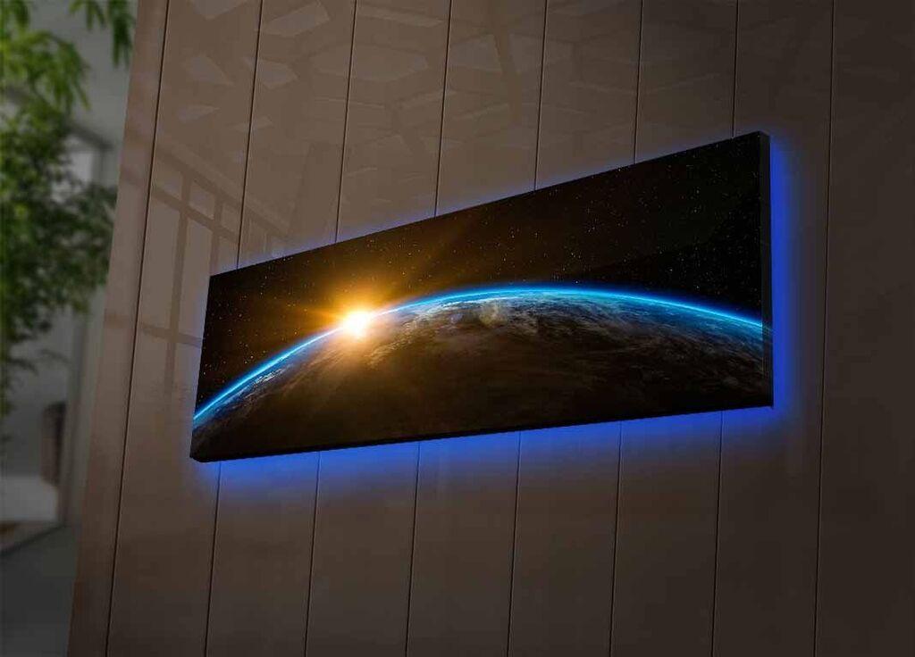 Wallity 3090NASA 018 Декоративна слика, 30x90 см, LED осветлување