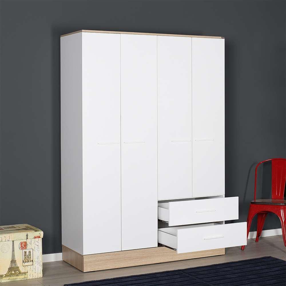 Основа за плакар Hanah Home 4, 137x198x52 см, бела