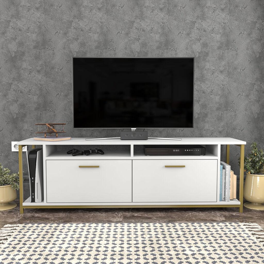 ТВ кабинет Hanah Home Omar, 160x35x50,8 см, бел