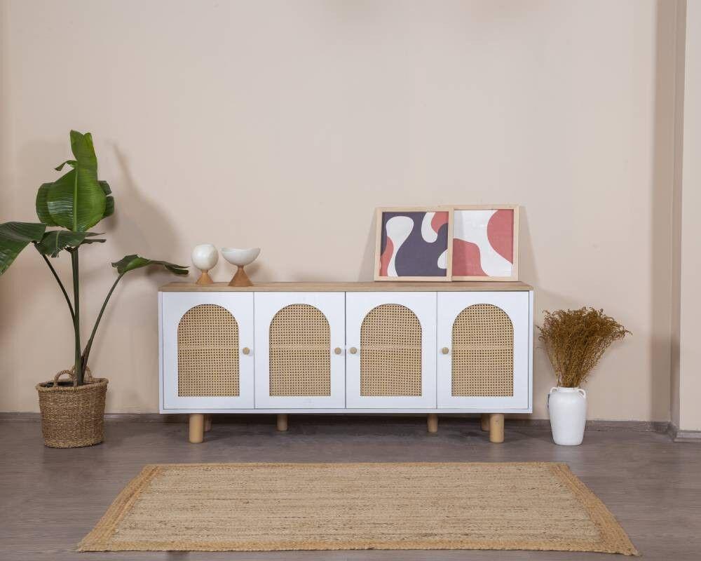 Hanah Home Console Bohem, 80x180x41 см, бел даб