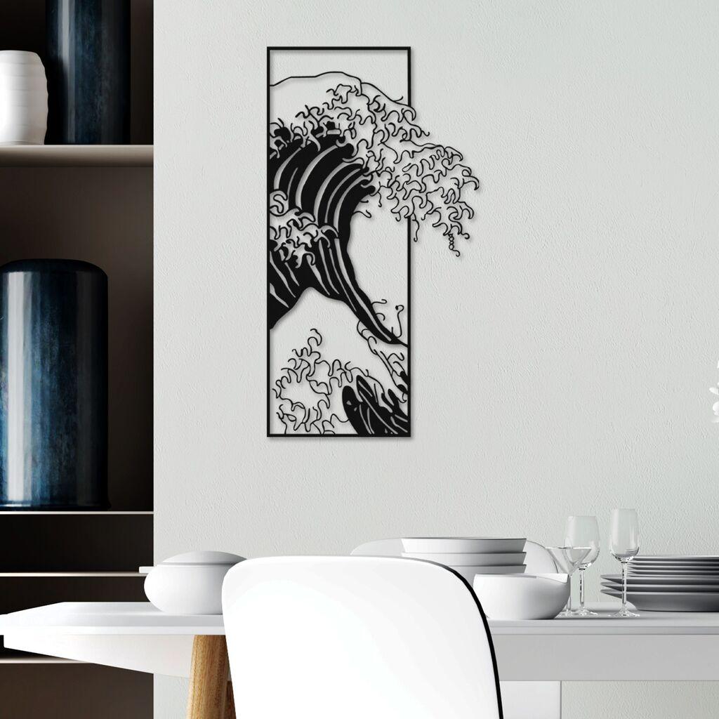 Wallity dzидна декорација Бранови 3, 34x62 см, 1,5 мм, црна