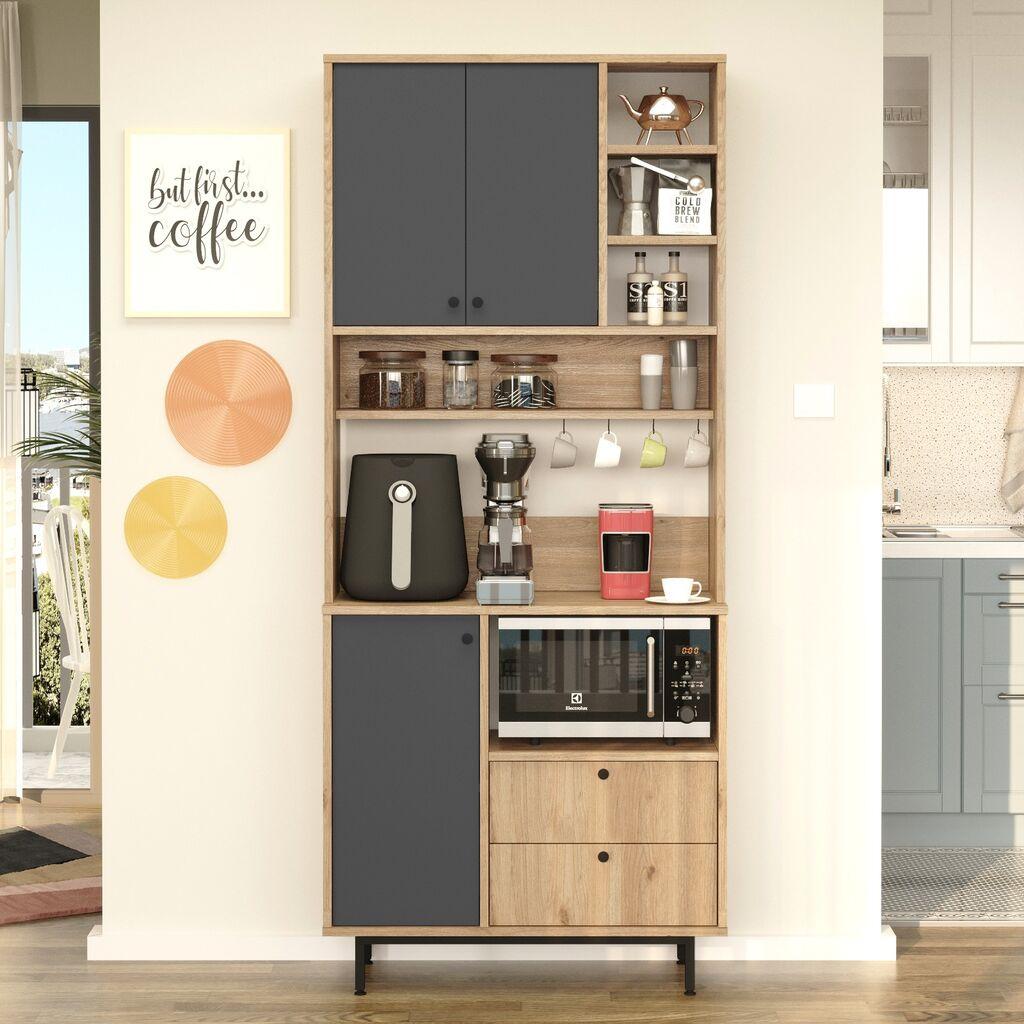 Комода Hanah Home за повеќекратна употреба RE6-SA, 88 x 205 x 35,5 см, даб