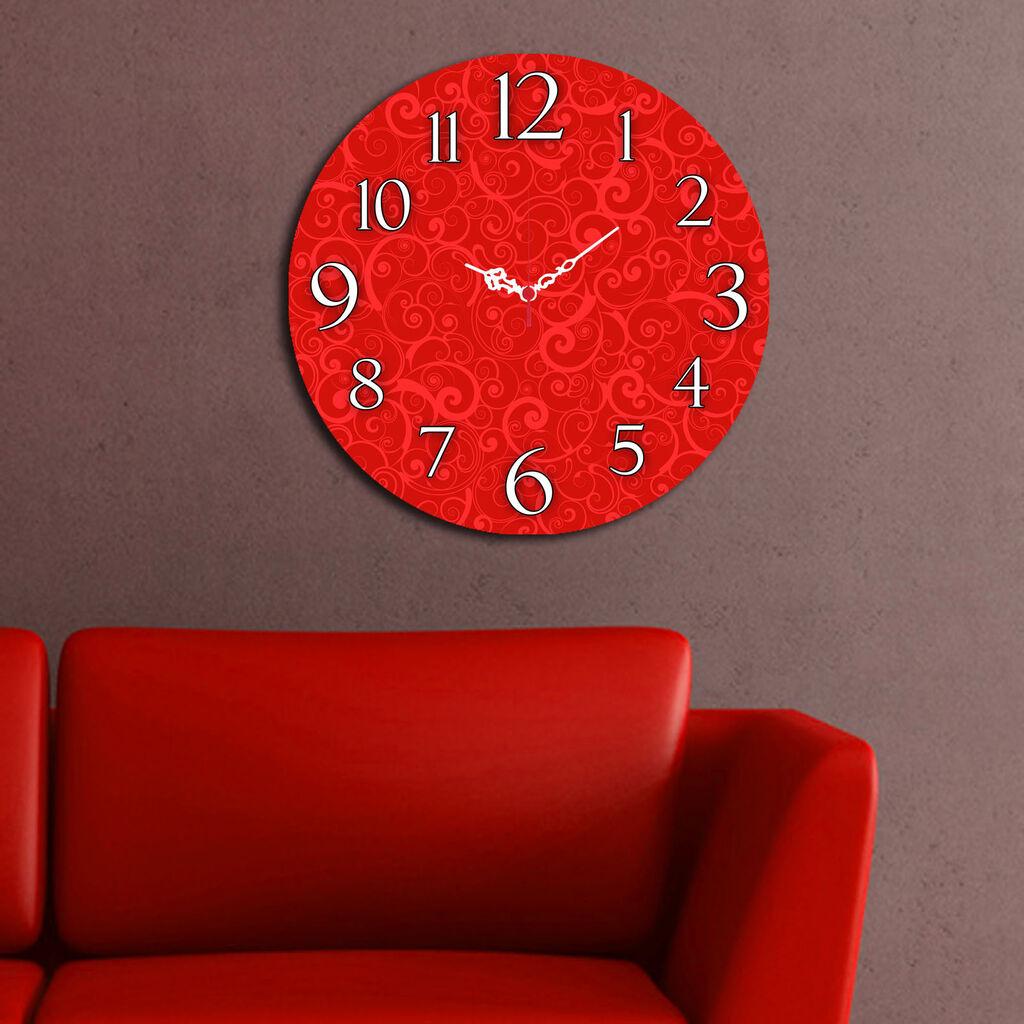 Wallity MDF dzиден часовник во боја 40 см